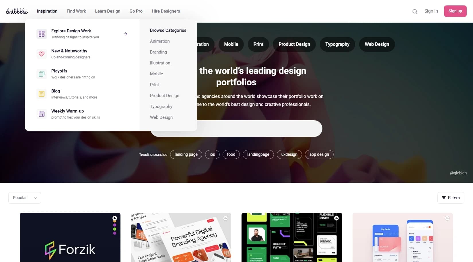 Dribbble Clone screenshot 3